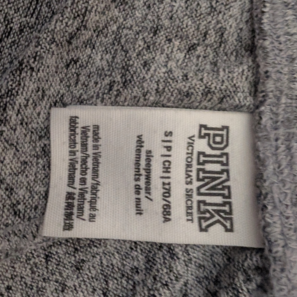 3 For $18 PINK Victoria's Secret Gray Joggers with Black Stripe - Picture 6 of 7